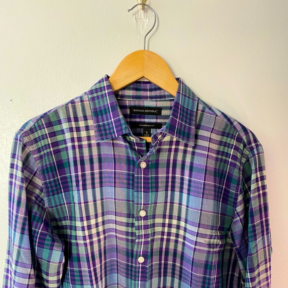 Lavender & Blue Plaid Shirt